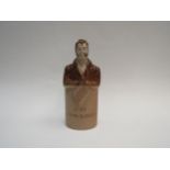A 19th Century Bourne Denby stoneware flask "Lord John Russell". 19cm high