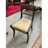 A 19th Century mahogany side chair with wrythen back support