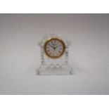 A Waterford crystal clock of small proportions. 7.5cm high