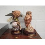 Two Royal Doulton limited edition figures "Tawny Owl" DA156, 622/2500 amd "Kestrel"DA144, 170/950,