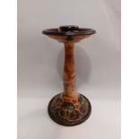 A Royal Doulton candlestick, model no. 2379, scrolled foliate relief, circa 1901, 24cm tall