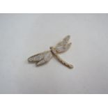 A Swarovski dragonfly brooch, boxed