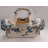 A Victorian Royles Toilet Aquarius jug, blue floral design