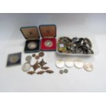A quantity of watches, coins and medalions