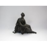 A cast metal classical figure, 23cm high