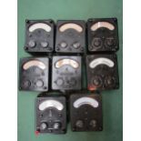 A collection of Universal AVO meters to include AVO model 8, 2x model 40, model 3 (20 range),