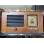 A Baby National four valve TRF table top radio in walnut veneered plywood case. C.1939