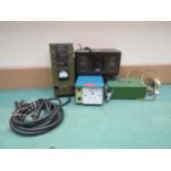 A Crypton model A1/B home charger, Refentone type W5A battery eliminatory, Amplion Corvette model