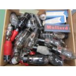 A box of approx 80 octal valves including three boxed unused Mullard examples