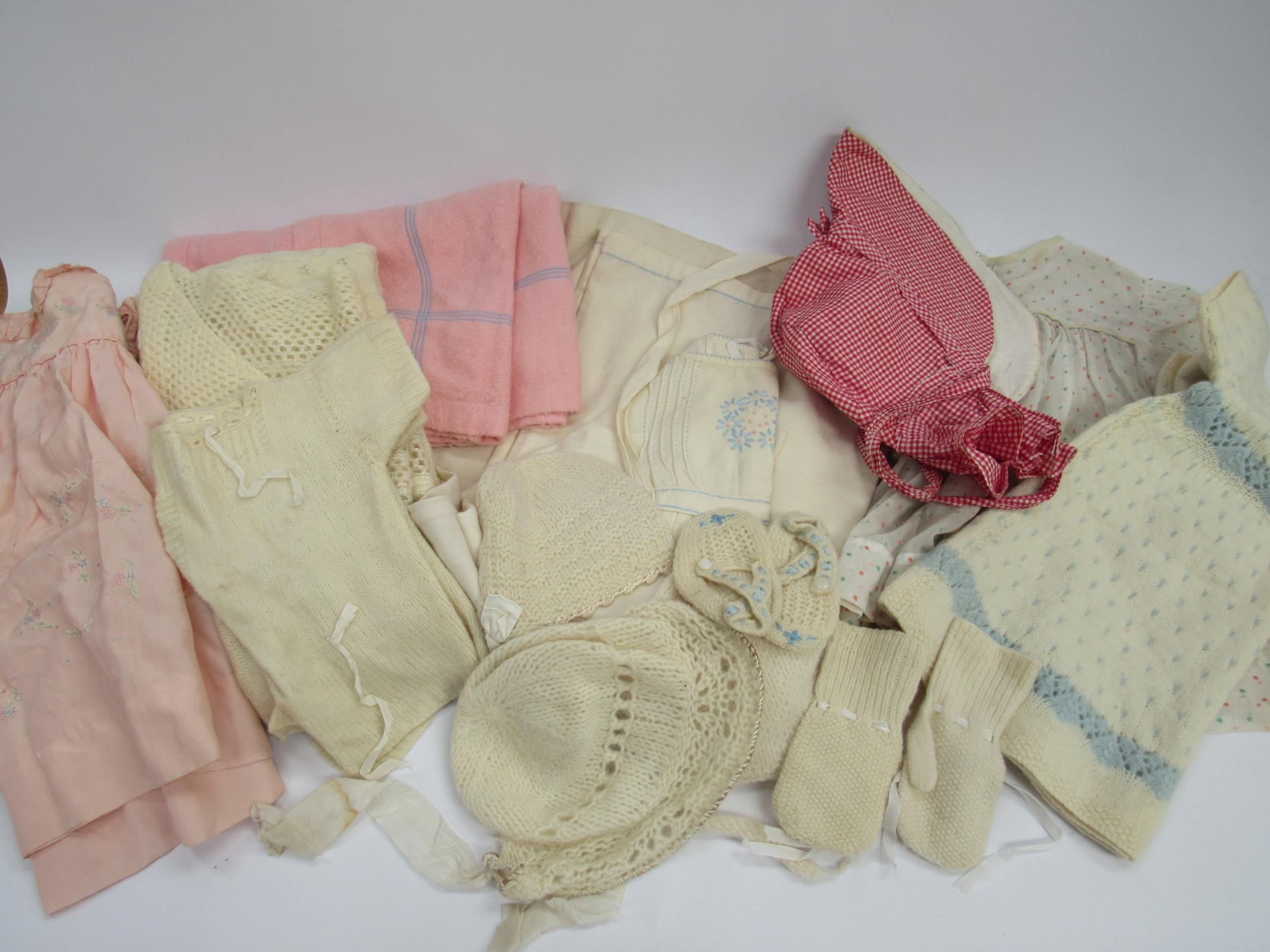 A selection of vintage baby's clothing