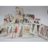 A box of mainly 1970's sewing patterns including "Vogue Patterns" Style and New Look