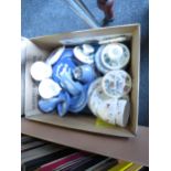 A box of Wedgwood ceramics, jasperware, etc