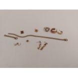 9ct gold and metal scrap items