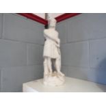 A Parian ware figure of William Wallace, 50.5cm tall