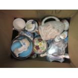 Mixed ceramics including Beswick jug, Posies, Norfolk wares, teapot and ribbon plates