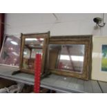 Two large ornately framed wall mirrors including gilt example and a dressing table mirror (3)