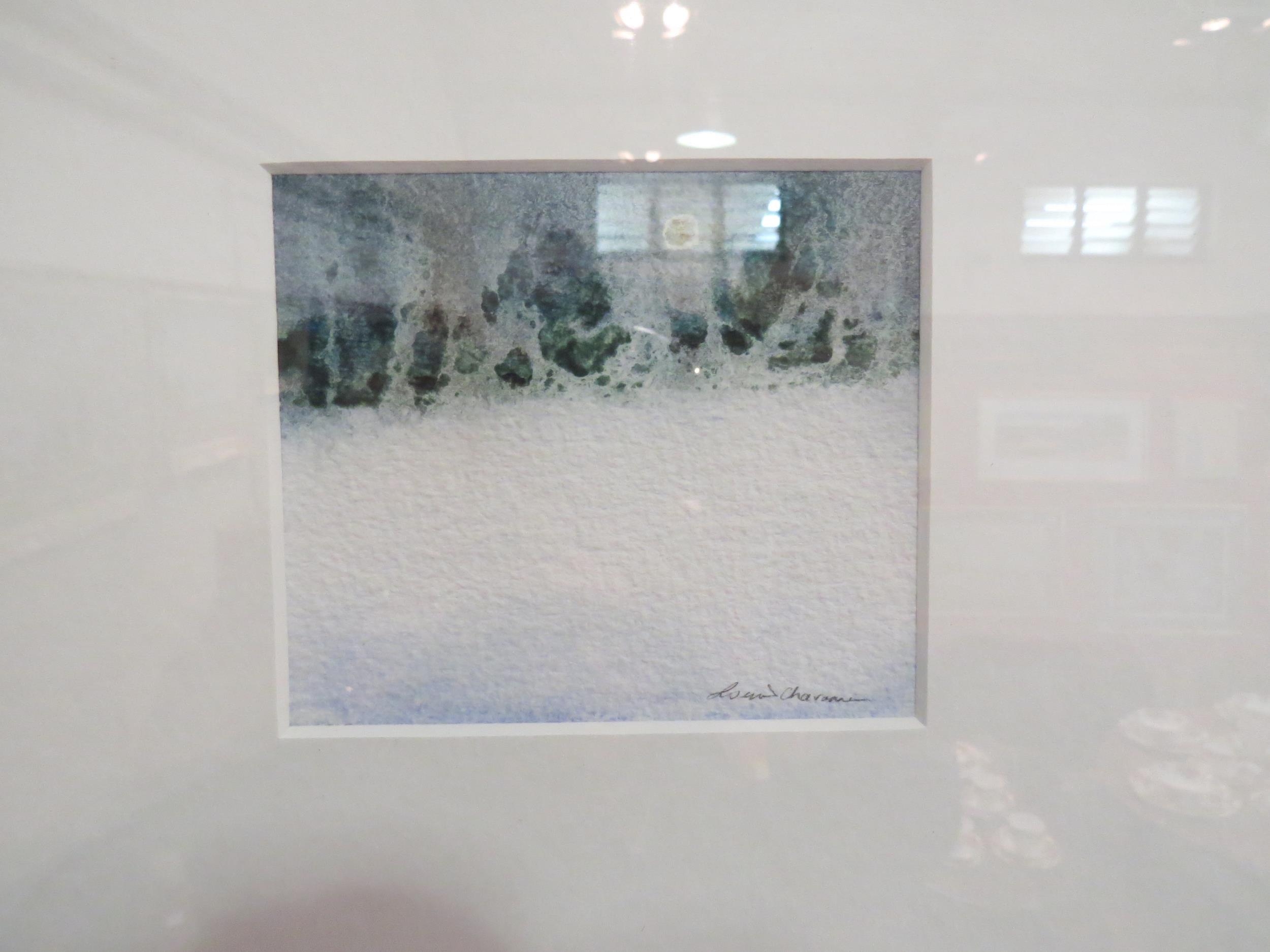 LOUISE CHAVANNES: Two watercolours entitled 'Winter Moon I and II' both pencil signed, framed and - Image 3 of 4