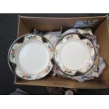 A part dinner service by George James & Sons, includes dinner plates, side plates etc