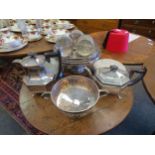 Associated silver plate place mats and coaster, etc