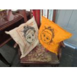 Two Mary Ratcliffe cushions
