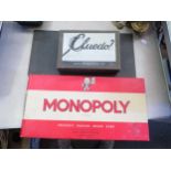 A vintage Cluedo and Monopoly set