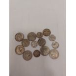 A small quantity of American coinage including 1936 five cent, quater dollars, 1969, 1971 and