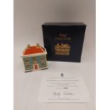 A boxed Royal Crown Derby limited edition "Mulberry Hall" Georgian dolls house figure with