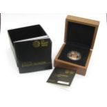 A Royal mint cased 2013 Elizabeth II (1952-2022) Sovereign, with certificate and outer box only,