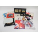 Various Royal Mint uncirculated sets from 1980's to 2012, 1973 Royal wedding medallic first day