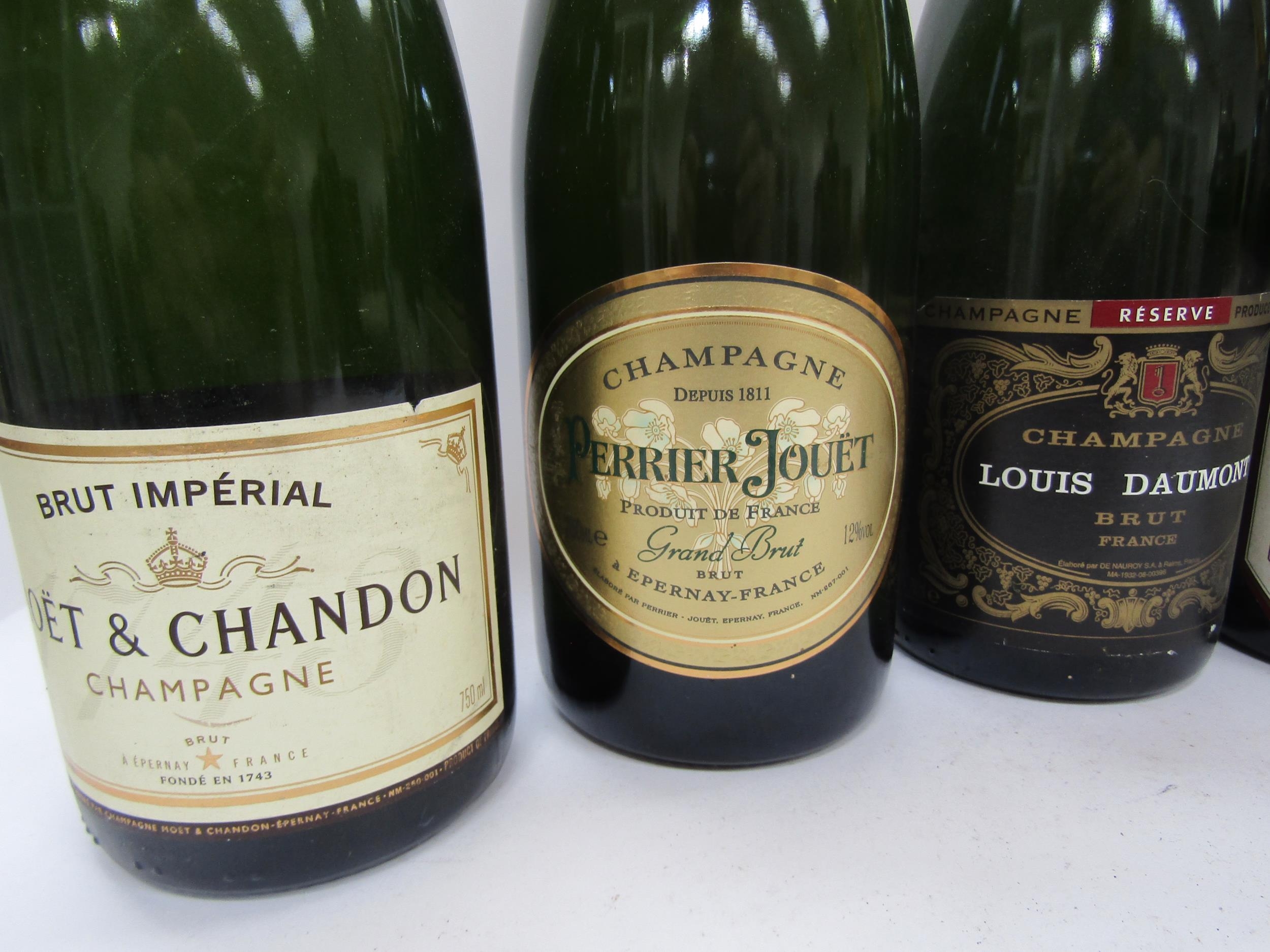 Six bottles of Champagne including Moet and Chandon, Perrier Jouet, Louis Daumont, Laurent- - Image 2 of 3