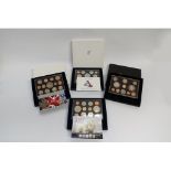 Royal Mint boxed Proof coin sets for the years 2005, 06, 07 and 08