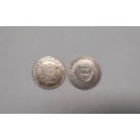 Two Norfolk/Yarmouth silver tokens - 1811 6d F.R Reynolds and one shilling J. Huntons. (2)