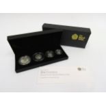 A Royal Mint 2010 Britannia four coin silver proof set with certificate and box