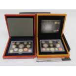 A Royal Mint 2007 Executive Proof set in fitted case plus a 2008 Executive proof set in fitted