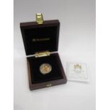 A Westminster Mint 2013 Jersey 22ct gold proof £1 coin celebrating the coronation jubilee, cased