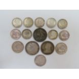 Victoria (1837-1901): A collection of Old Head silver coinage, poor grades - F, florins to