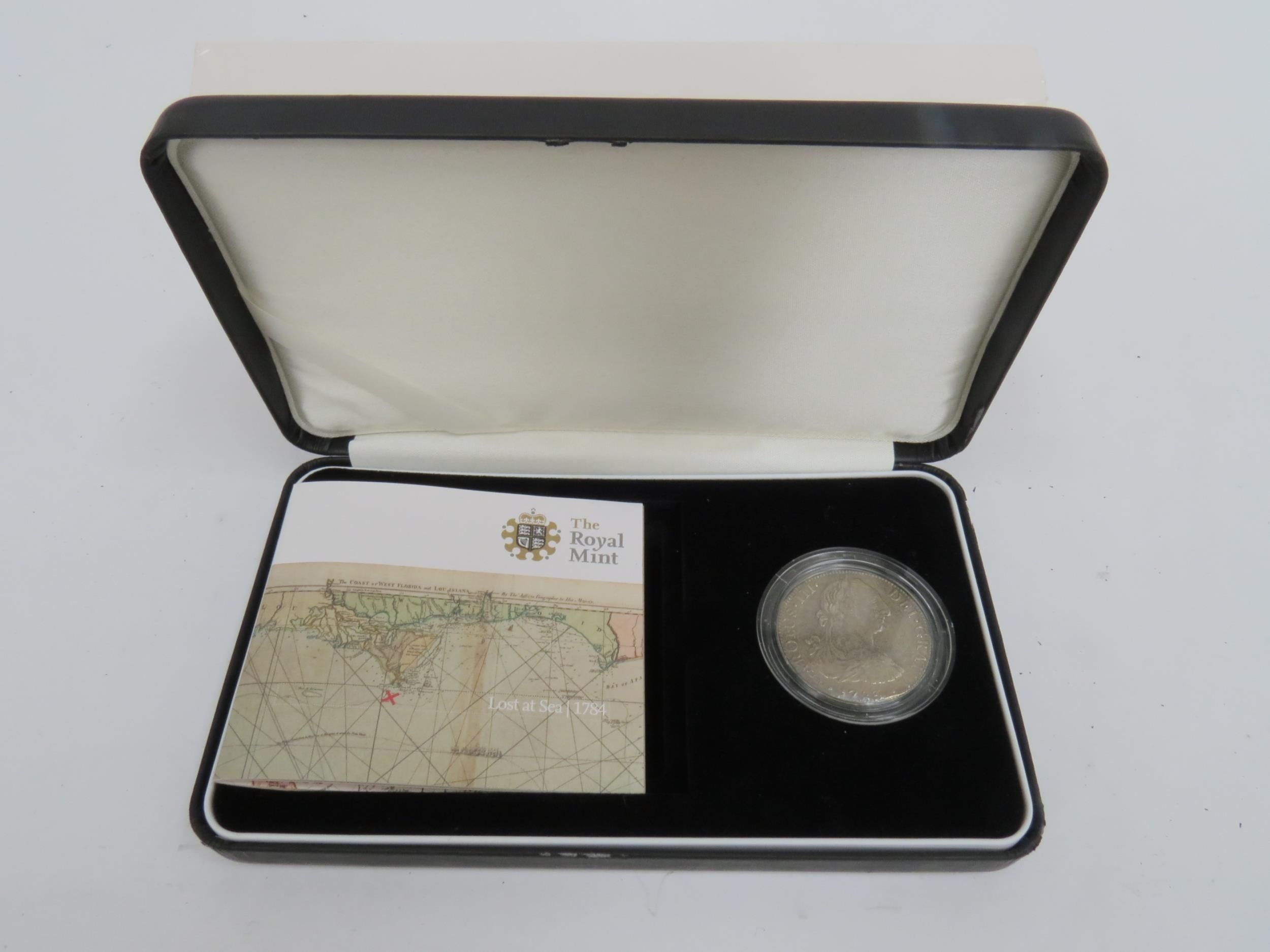 A collection of Royal Mint historical presented sets - "Lost At Sea 1784", two silver £1 - Image 3 of 4