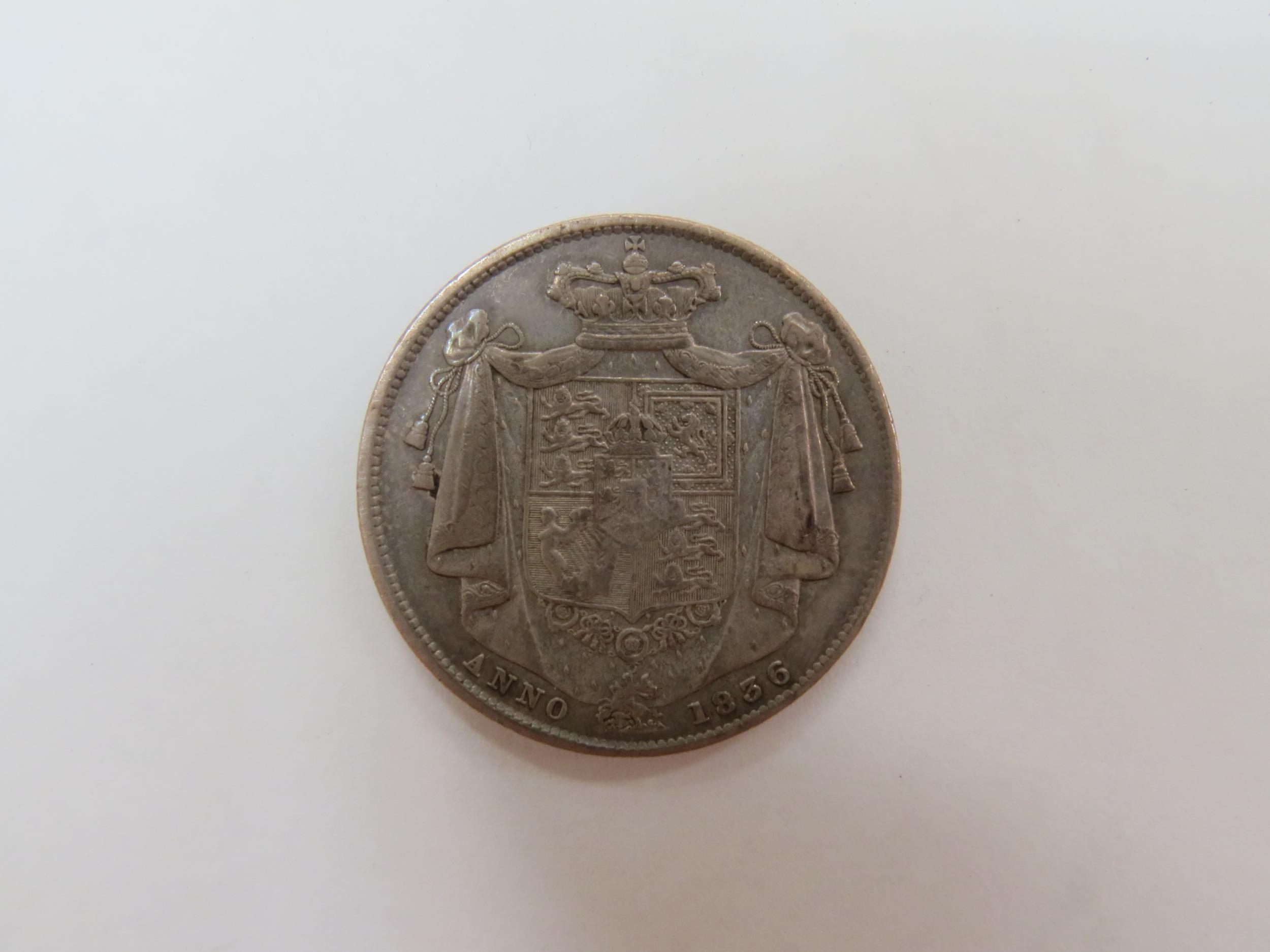 William IV (1830-1837): A 1836 half crown (F) - Image 2 of 2