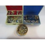 A quantity of bijouterie including earrings, necklaces, brooches, cased and non-cased