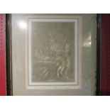 A late 18th/early 19th Century etching by Francesco Rosaspina of a classical scene, framed and