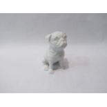 A white Pug dog figure, 13cm tall