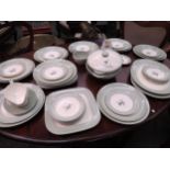 A Copeland Spode "Olympus" pattern part dinner service including tureens, dinner plates, etc. With a