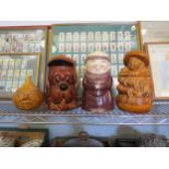 Four storage jars including Pickles, Coffee and Dog