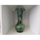 A Murano glass vase, multicoloured mottled design, 30cm high