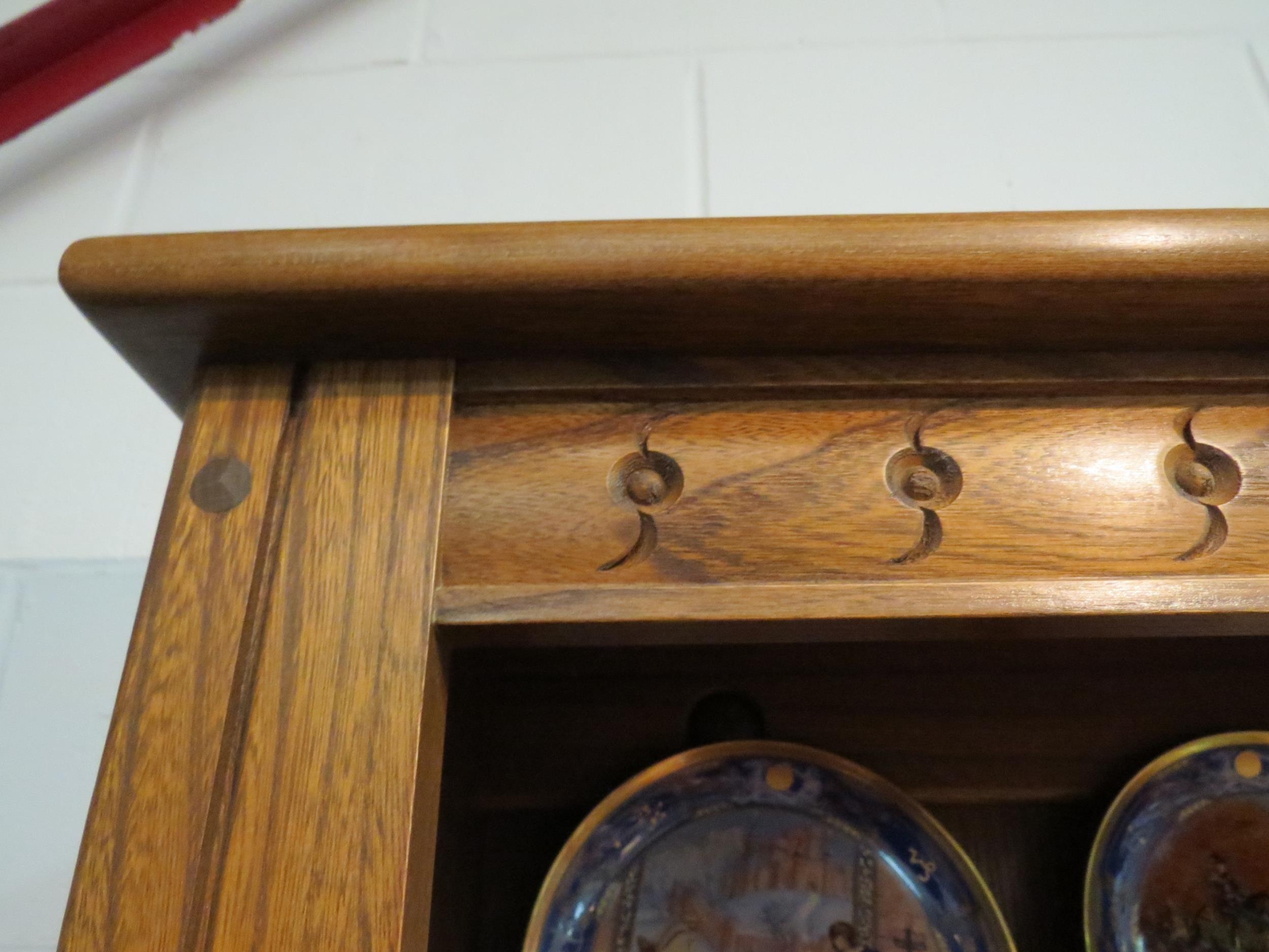 An Ercol elm full height bookcase, 197cm high x 97cm wide x 32cm deep - Image 3 of 3