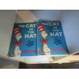 Two Cat in the Hat Dr Seuss volumes, New York, Random House, 1957, one in worn dust wrapper with
