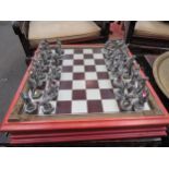 A Danbury mint 'Fantasy of the Crystal' chess set
