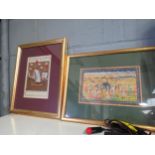 Two Indian court miniature paintings, circa late 19th Century/ early 20th Century, one depicting a