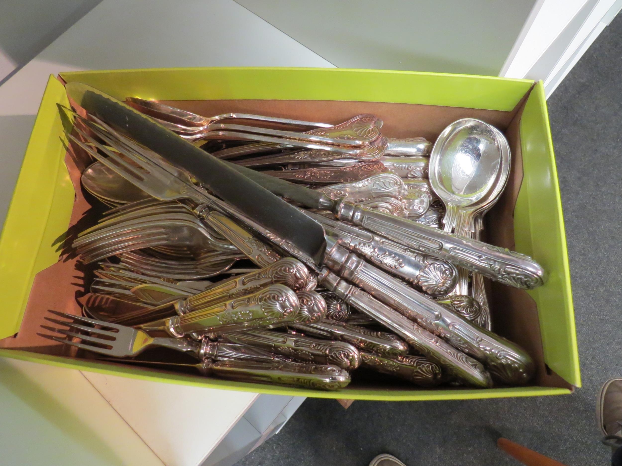 A quantity of cutlery including King's pattern