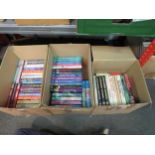 Two boxes of modern 1st editions etc, crime/ mystery novels and historical novels including Kate